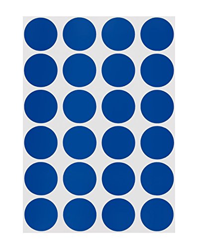 ChromaLabel 3/4 Inch Round Permanent Color-Code Dot Stickers, 1008 Pack, 24 Labels per Sheet, Dark Blue