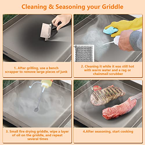 Hisencn 14 X 32 Inch Fry Griddle For Camp Chef Two Burner 14" Stove, Camping Stoves Griddle For Camp Chef Stove, Outdoor Stove Top Griddle For Gas Grills, Portable Propane Grills #TOP5