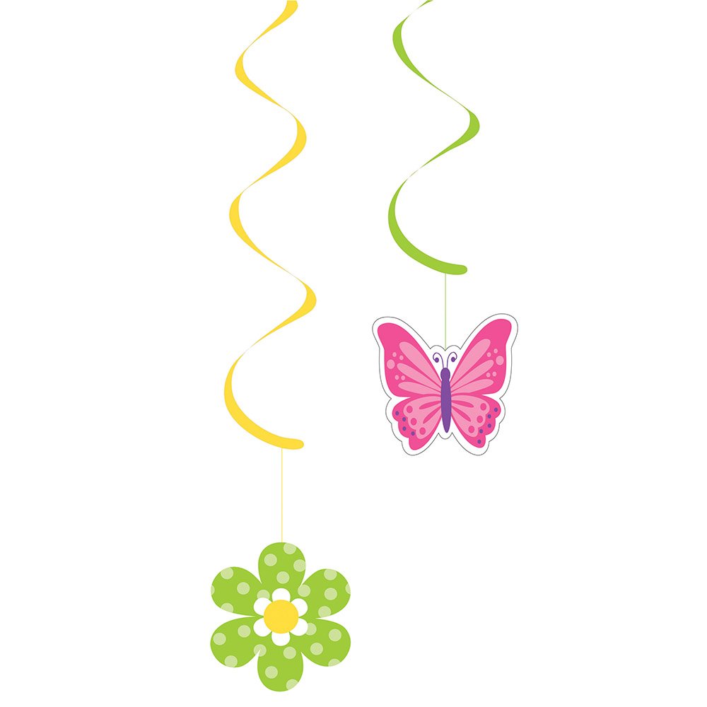 Creative ConvertingFlowers and Butterflies Dizzy Danglers, Multicolor