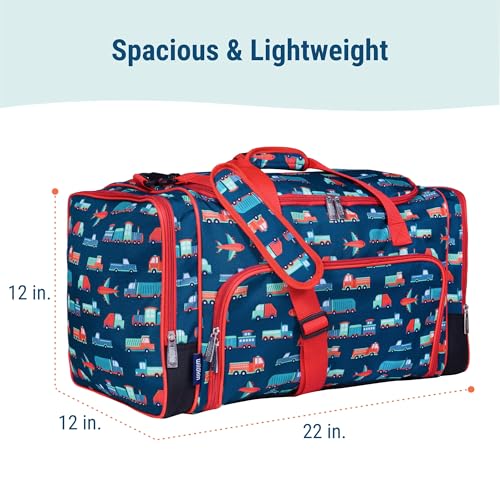 Image of Wildkin Kids Weekender Duffel Bag - Carry-On Size for School, Travel, & Sleepovers
