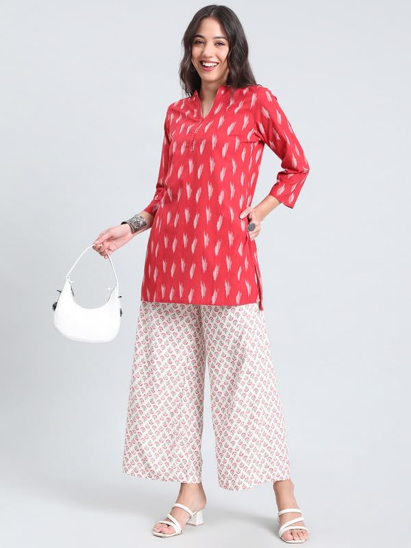 Image of GO COLORS Soft Viscose Printed Palazzo Full Length for Women| Breathable, Mid Rise