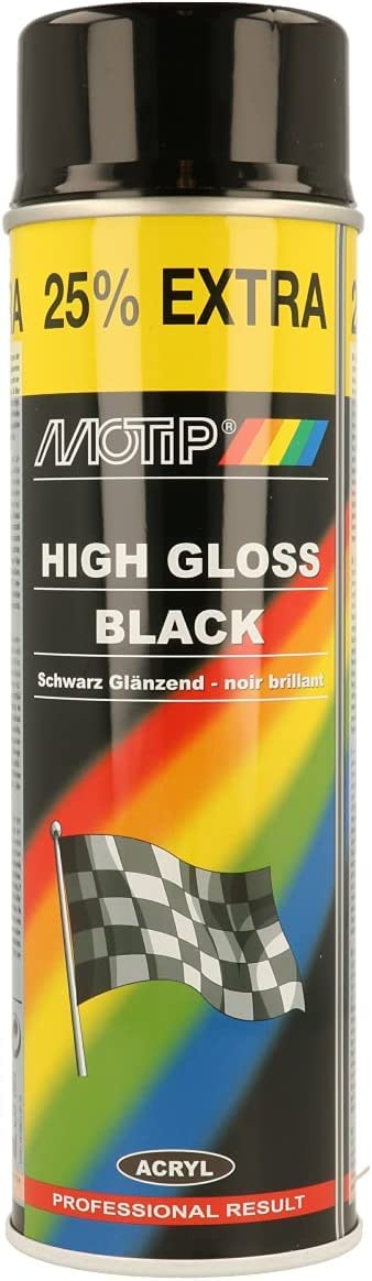 MOTIP Rallye schwarz glänzend, 500ml, 6-teiliges Set