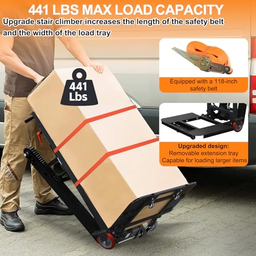 Carretilla eléctrica para escaleras 441 lbs de capacidad miniatura 3