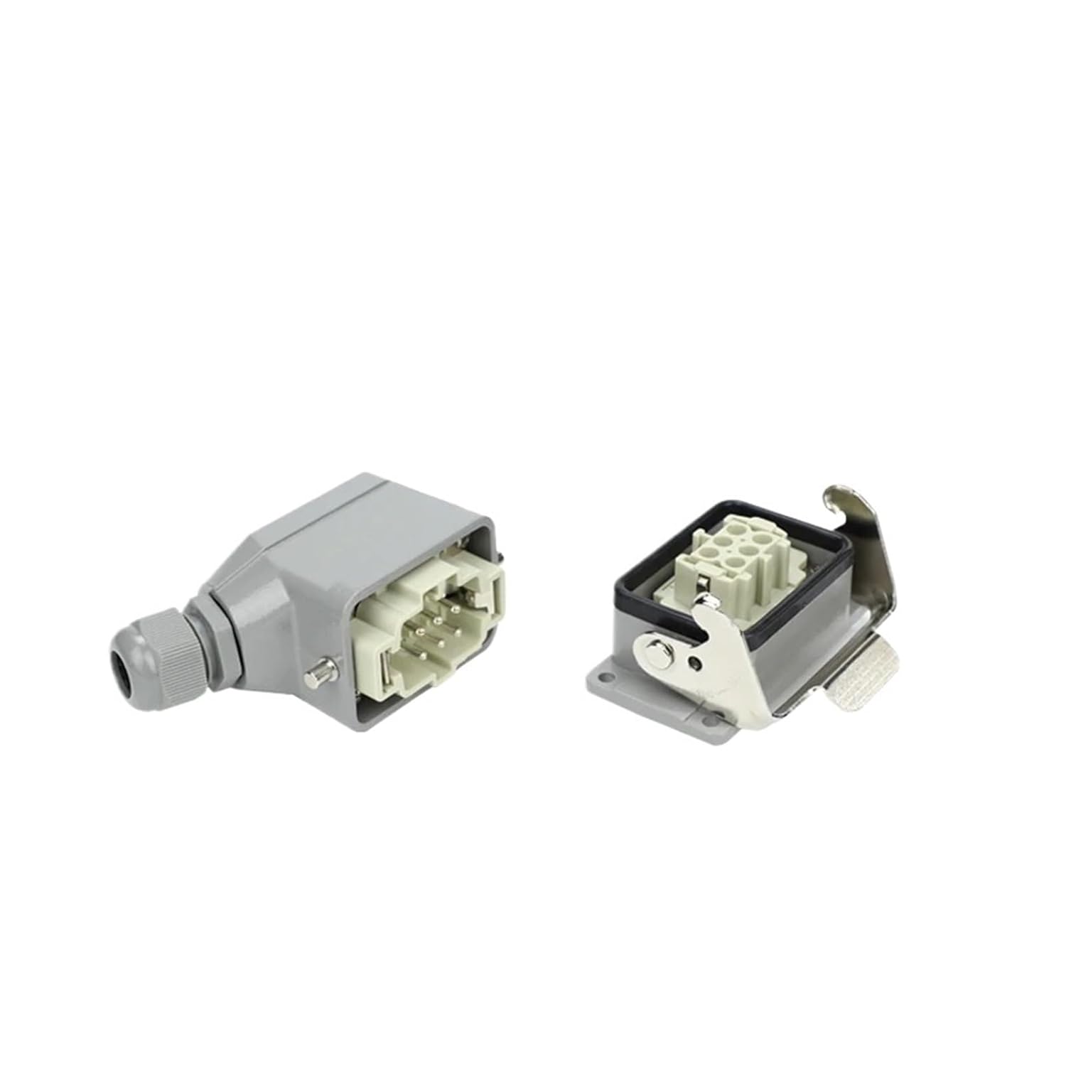 Push-in Connector Tool-Free Wiring - Industrial Waterproof Plug for 6/10/16/24/32/48 Core Pins(6 Core Top Entry)