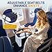 Deeteck Toddler Airplane Bed - Inflatable Airplane Bed for Toddlers, Blow Up Air Mattress for Kids, Travel Baby Mattress Plane for Flight with Safety Belt, Carry Bag, Fast-Pump & Storage Pocket