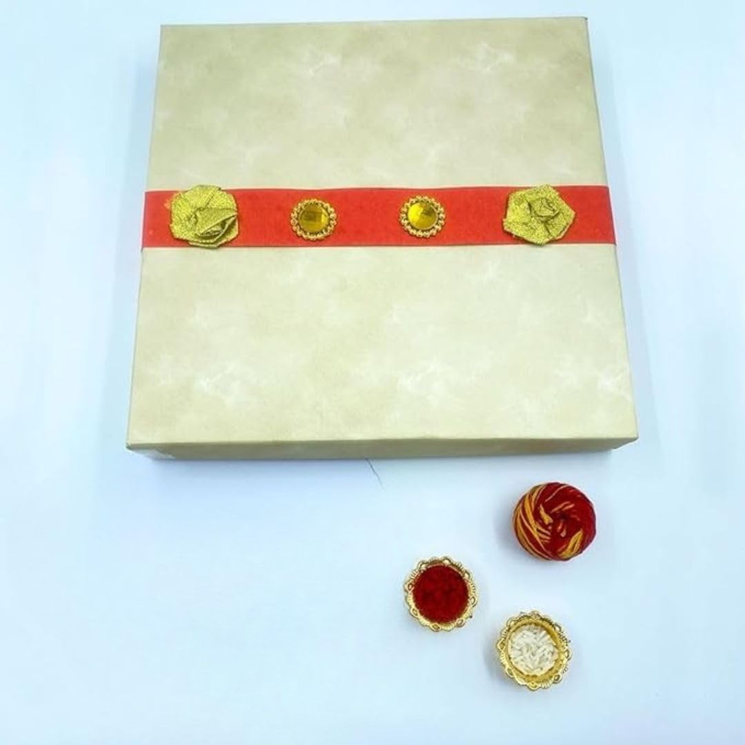 Premium Diwali Gift Box | 400g Assorted Dry Fruits - Cashew, Almonds, Pistachios | Includes Roli, Chawal & Moli | Elegant Diwali Hamper for Brother & Bhaiya-Bhabhi | Festive Gift 1