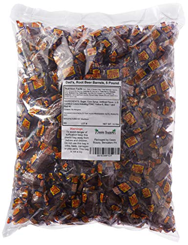 Washburn Candy Dad's, Root Beer Barrels, 5 Pound - PACK OF 2