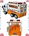 Big-Daddy Meduim Duty Friction Powered 911 Ambulance Toy Truck with Open and Close Back Doors for More Fun Play Time