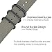Fintie Band Compatible with Garmin Fenix 7X / 6X / 6X Pro / 5X Plus / 5X / 3/3 HR/Tactix Charlie Watch, 26mm Premium Woven Nylon Adjustable Replacement Strap, Gray