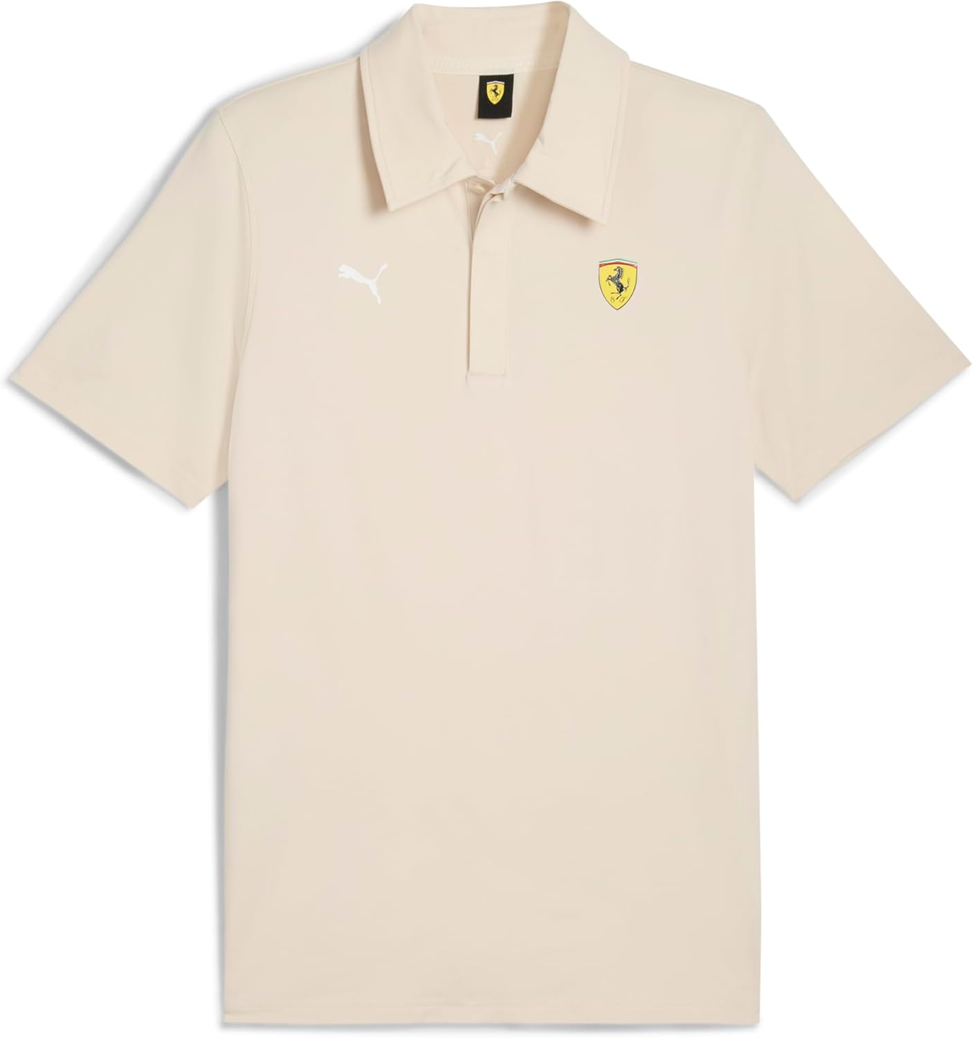 PUMA Men's Standard Scuderia Ferrari Formula 1 Cloudspun Polo, Alpine Snow AH25