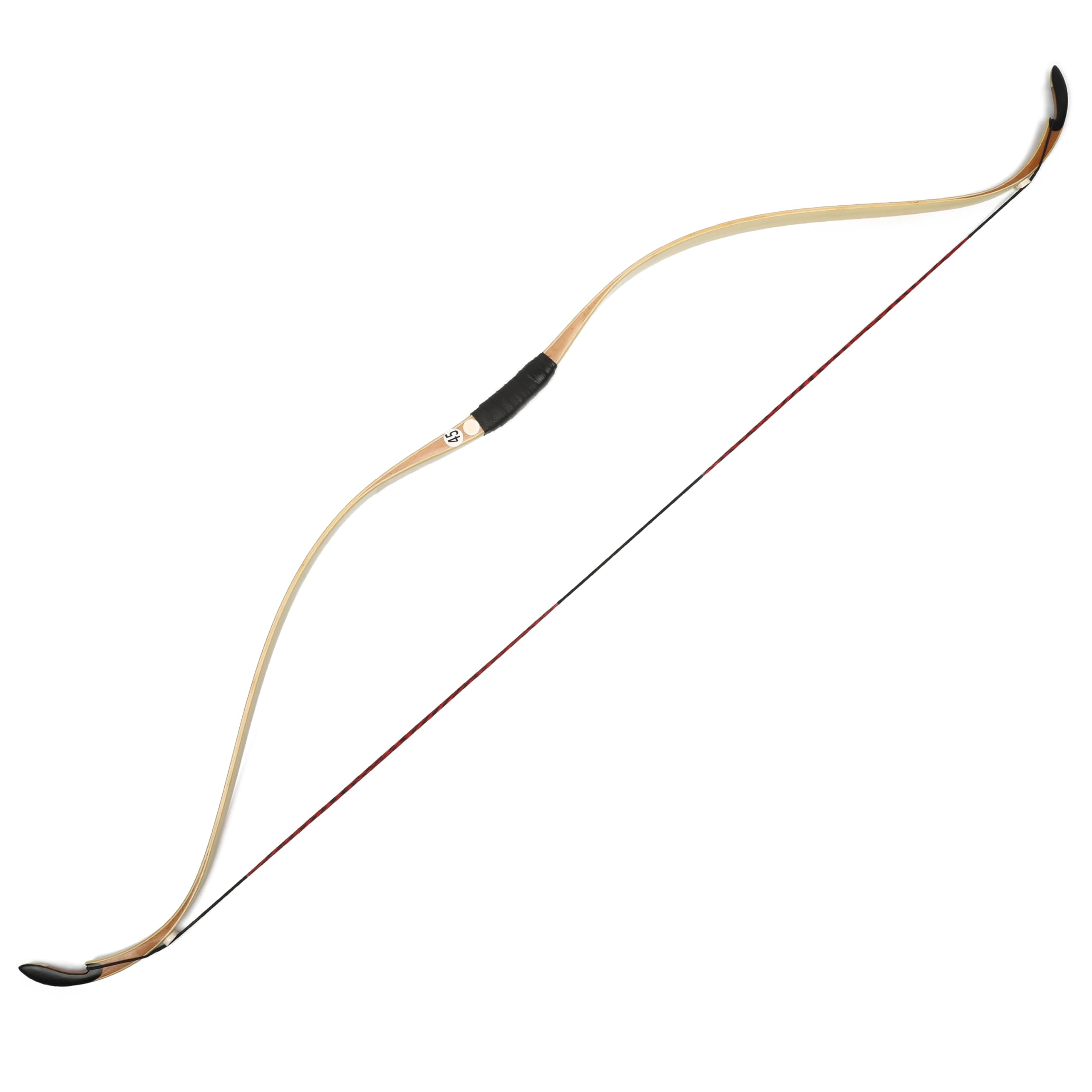 Arco tradizionale e set di frecce Kit arco da caccia longbow da 55 pollici per tiro da gara di pratica 20-45 libbre per mancini e destrorsi