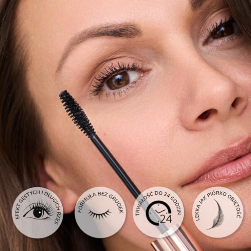 Active Luxe Glamour Lash Mascara – Tusz do rzęs dla objętości i długości, czarna szczoteczka do długich i wyraźnie zdefiniowanych rzęs, bez grudek, 8 g