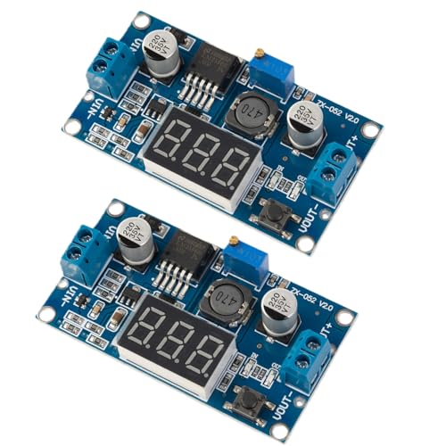 Arvoni 2 Piezas Buck Coverter Módulo DC-DC, Módulo de Alimentación Ajustable de 36 V, 24 V, 12 V a 5 V, 2 A, Step Down Converter, Fuente de Alimentación, Transformador Regulador de Voltaje Module