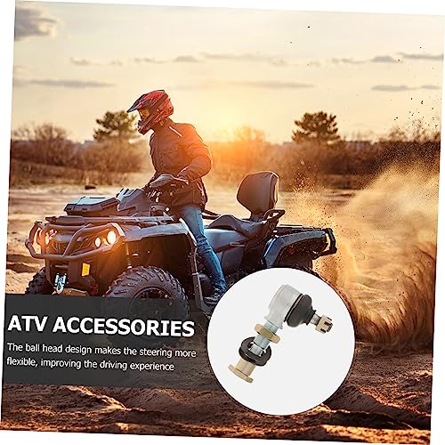 Soporte de rótula para barra de acoplamiento de hierro resistente a impactos para ATV y UTV plata 2