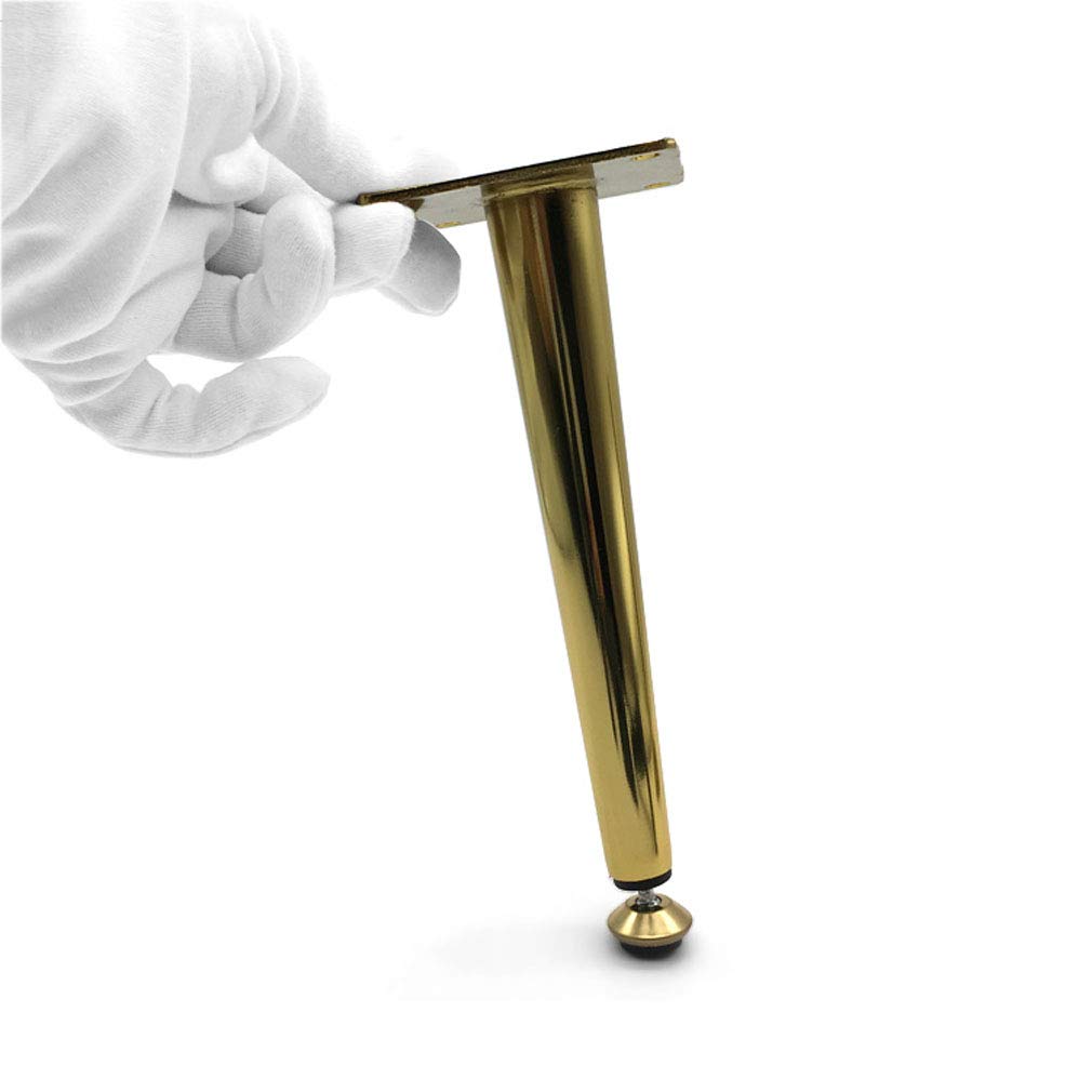 Piedini di Supporto per mobili in Metallo, Gambe di Ricambio Fai da Te per Letto, Gambe per tavolini, Altezza Regolabile 0-10 mm (Obliquo 10,5 cm)