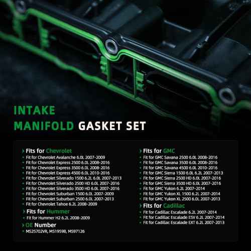 Image of Intake Manifold Gasket Set 6.0L 6.2L for GMC Yukon /Savana /Sierra