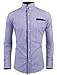 TAM WARE Mens Classic Slim Fit Vertical Striped Longsleeve Dress Shirt TWCS16-PURPLE-US M