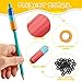 Pajean 20 Pieces Adjustable Pencil Weights Kit Handwriting Aid Metal Pencil Weights,Tool for Handwriting Autism Learning Materials(Red, Orange, Teal, Blue)