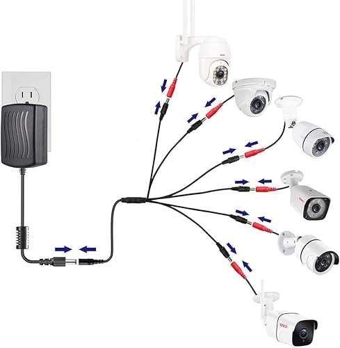 Miniatura 12 de [Certificado UL] Security-01 - Paquete de 2 adaptadores de fuente de alimentación de CA a CC 12 V 3A de 0.217 in x 0.083 in para cámara CCTV DVR NVR