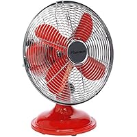 Bestron tafelventilator korf 35cm hoogte 50cm 3 standen - DFT35CH RETRO