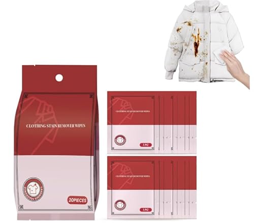 20 toallitas quitamanchas para eliminar manchas, toallitas húmedas portátiles para eliminar manchas, toallitas de limpieza empaquetadas individualmente, manchas, ropa, alfombras de tela