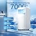 4 in 1 Mobiles Klimagerät, 7000 BTU Mobile Klimaanlage mit Kühlung, Luftzirkulation, Entfeuchtung, Portable Air Conditioner mit Fernbedienung, Abluftschlauch, Sleep-Modus, 2,1 kW für Räume bis 20 m²