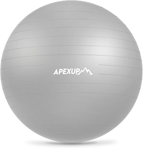 Miniatura 21 de APEXUP Pelota de Yoga Pelota de Ejercicio Antideslizante Resistente para Fitness, Equilibrio y Entrenamiento del Core Negro,Azul,azul rosa,Azul