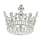 ♕ Die Metallkrone ist von hoher Qualität und für eine perfekte Passform rundum geschlossen. Pin-Loops unter der Tiara für zusätzliche Sicherheit. (Bobby Pins enthalten)