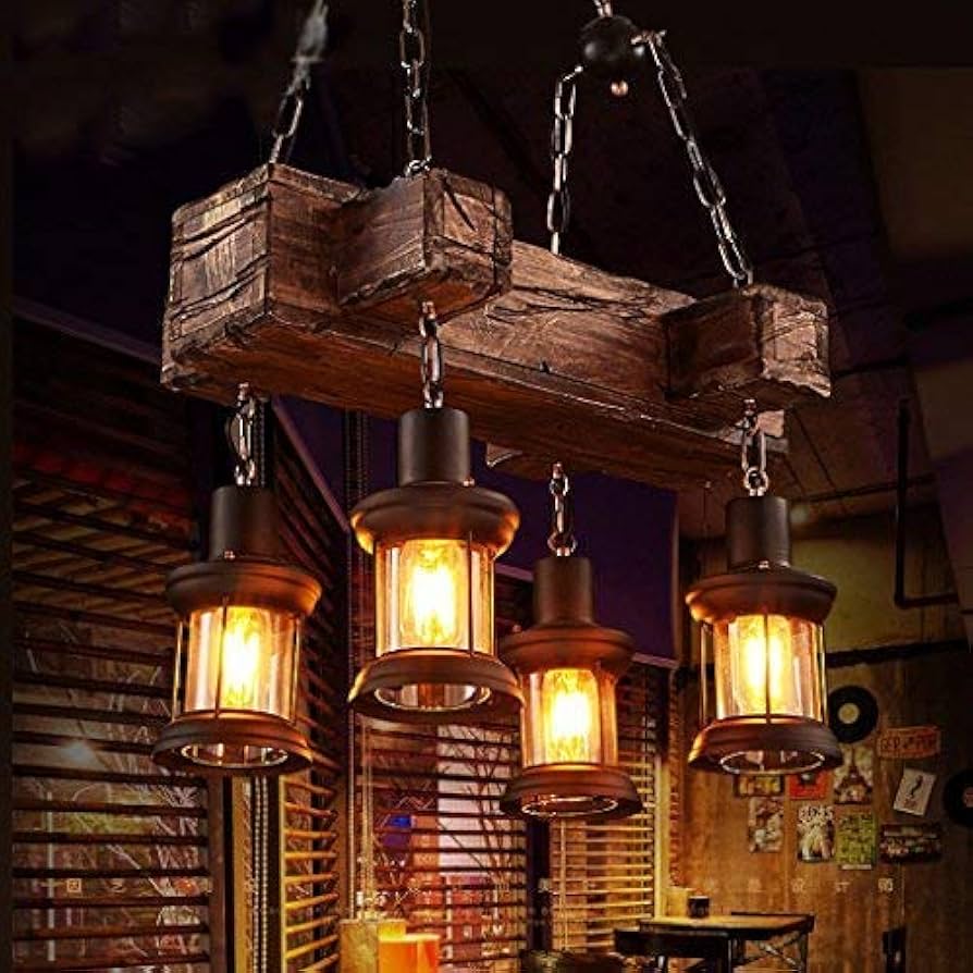 工業風 インテリア シーリングライト 和風 木製 吊りランプ LED 天井照明 Amazon | Xwyun ペンダントライト 照明器具 LED 天井ランプ 和風 木製