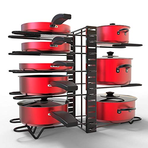 Pan Rack Organizer Pot with Adjustable 8 Dividers 3 DIY Methods Pan Holder