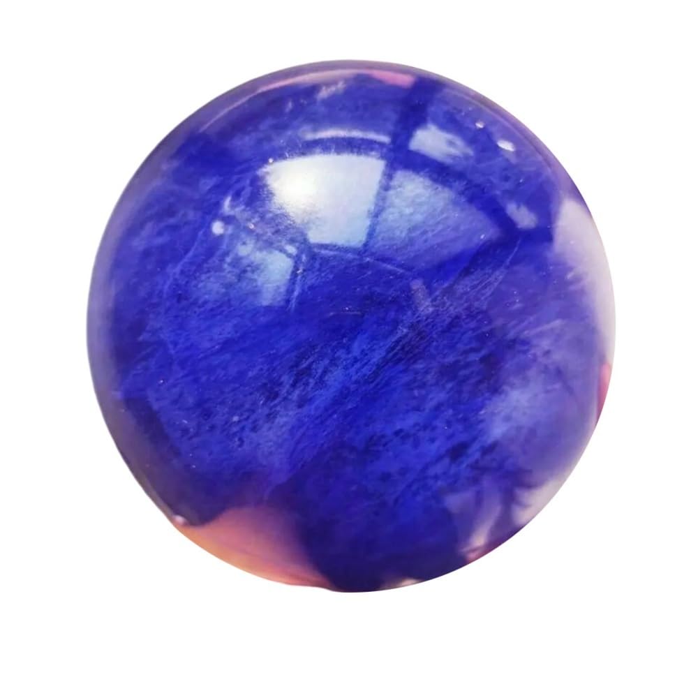 HAOYUNS Beautiful Natural Blue Quartz Crystal Ball - 8-9cm Home Decoration for Spiritual Growth and Meditation