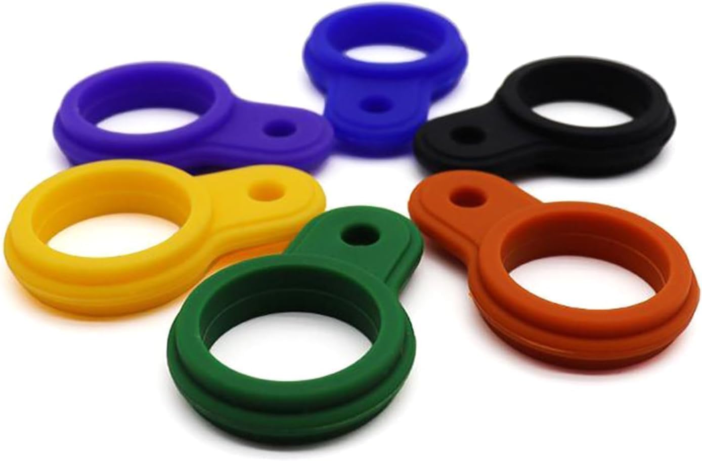 6 fibbie per bottiglie d'acqua in silicone con clip a moschettone, portatili, sicure per bottiglie, bottiglia d'acqua, anelli da appendere, fibbia portatile, escursionismo, campeggio, bottiglia