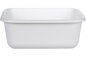 Large Capacity Rectangle Dishpan in Radiant White