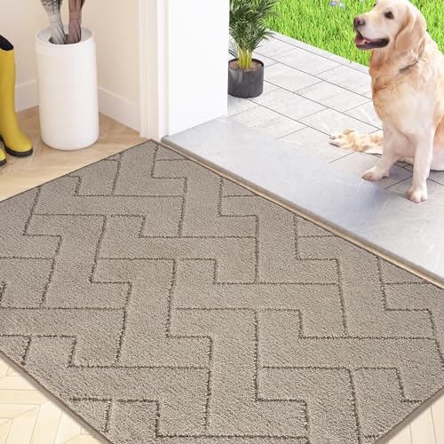 FCSDETAIL Schmutzfangmatte Innen 60 x 90 cm, rutschfeste Fußmatte, waschbar Sauberlaufmatte,...