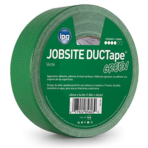 Image of IPG JobSite DUCTape, Colored Duct Tape, 1.88 inch x 60 yd, Green (Single Roll)