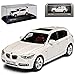 B-M-W 1er F20 Weiss 5 Türer Ab 2010 1/43 Jadi Paragon Modell Auto mit individiuellem Wunschkennzeichen