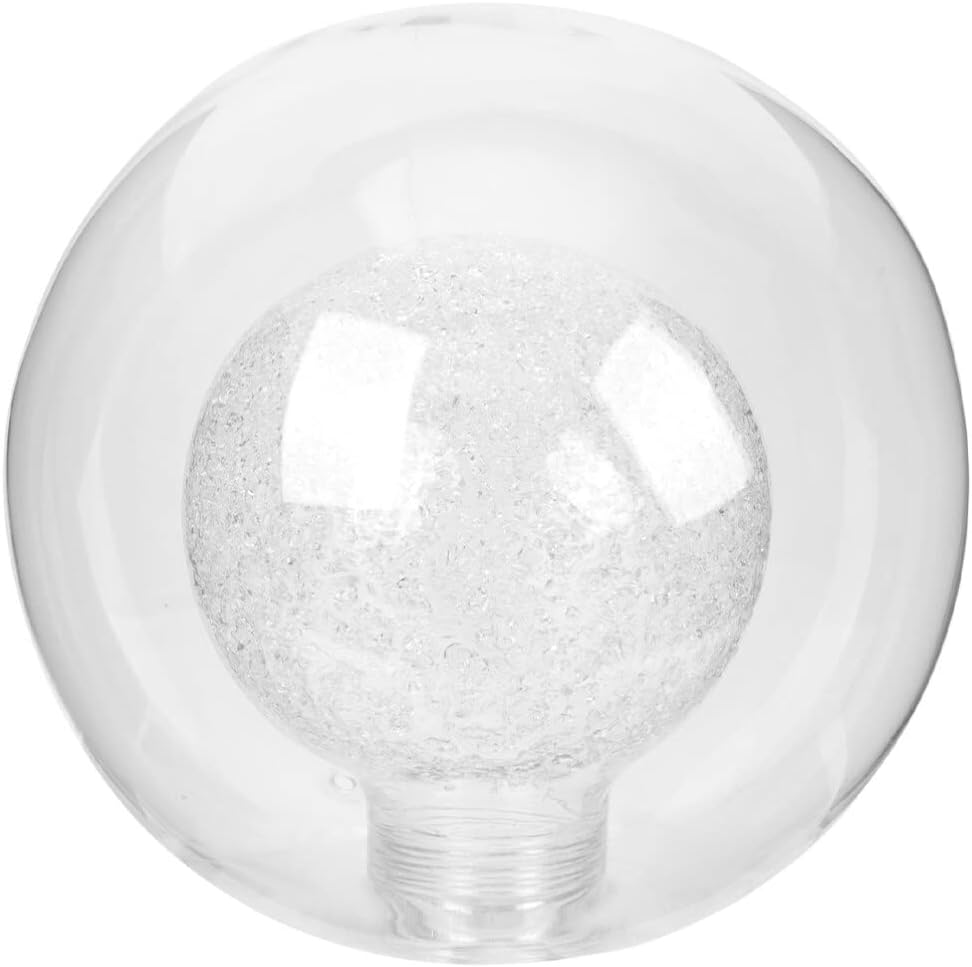 Glass Lampshade Clear G9 Double Layer Globe Pendant Lamp Shade Replacement for Living Room Ceiling Light Fixture Bubble Design 3.93 Inch