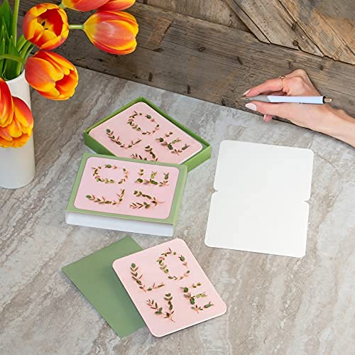 Image of Studio Oh! Artisan Blank Note Cards by Studio Oh! - Love Among The Leaves - Pack of 8 - 4.25 inch x 5.5 inch Printed Textured Art Paper Embellished with Foil Stamping Cards and Envelopes