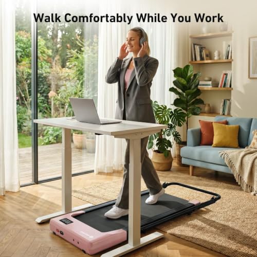 Image of DeerRun Walking Pad with 6% Incline, 3 in 1 Under Desk Treadmill for Home Office & Small Spaces, 2.5HP Quiet Walking Pad Treadmill with 300lb Capacity, 0.6-3.8MPH, App & Remote Control