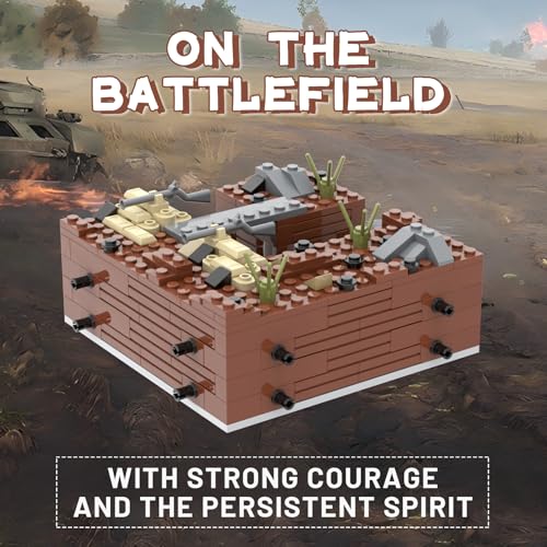 Image of WW2 Battlefield Left Corner Military Block Set (200 Pieces) Suitable for MOC Military Secondary Creation