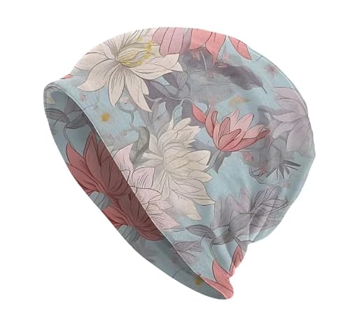 DJC BOUTIQUE Chemo-Kopfbedeckung Beanie-Mütze – Vorgebundener Bandana-Schal mit geschlossener Oberseite und Blumenmuster, Einheitsgröße