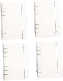 Ciieeo 12Pçs Capa Protetora A6 Diários De Couro Fichário De Couro Bloco De Notas Capa De Diário Portátil Fichário De Diário Transparente Capa De Fichário De 6 Furos Fichário De