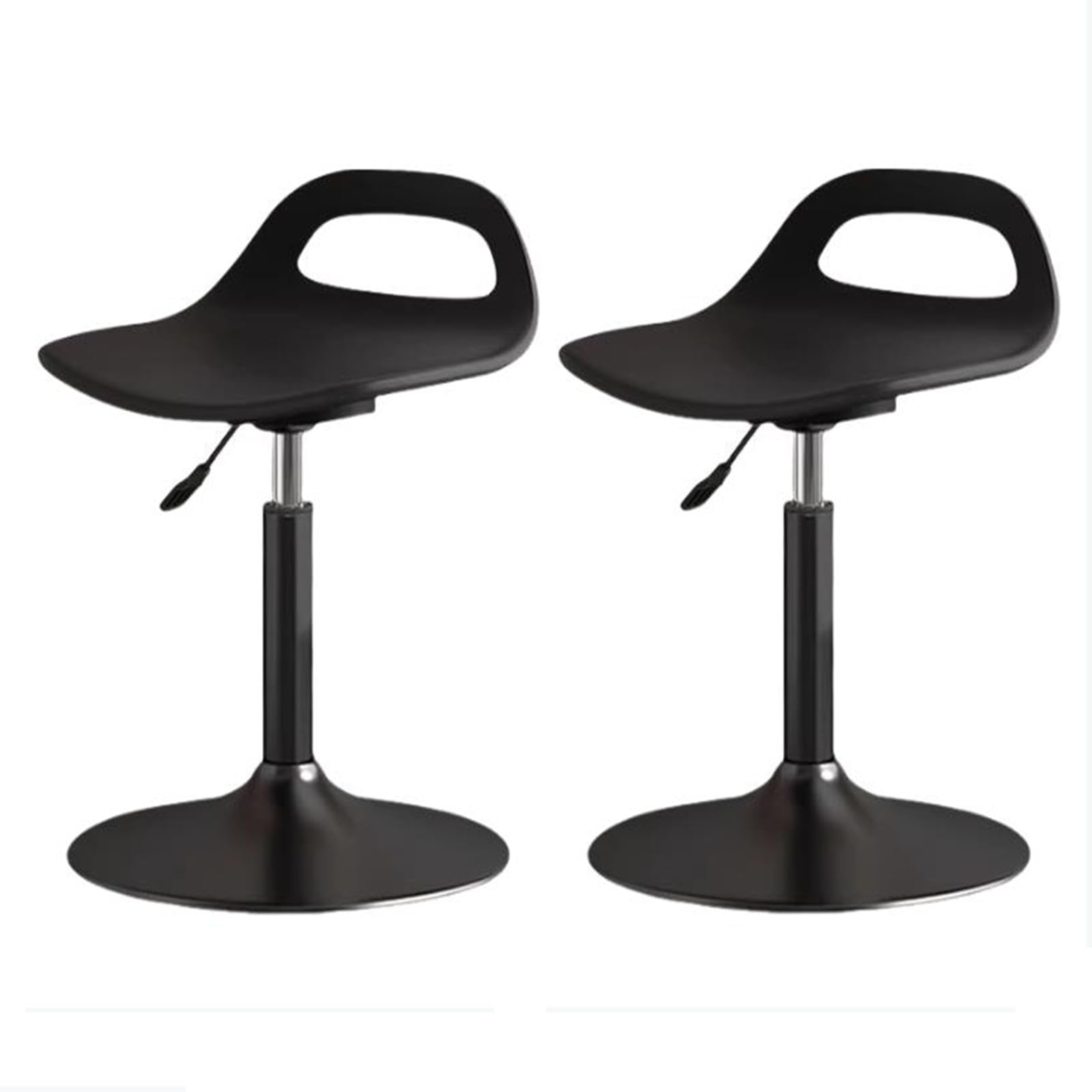 Tabourets de bar JATIBOSH réglables 34-49 cm en cuir de selle
