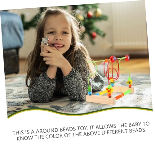 TOYANDONA 3 Pecas contas de madeira em torno brinquedos em torno de contas de brinquedo educacional