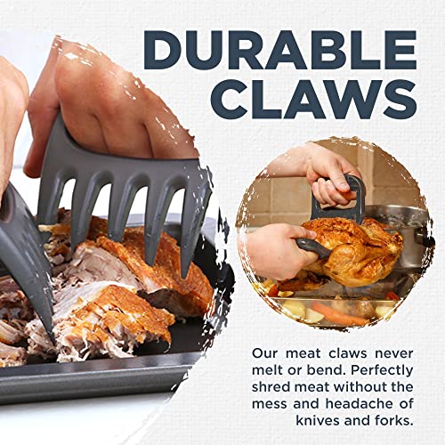 Culinary Couture Grey Meat Claws For Shredding And Mixing, Shredding Claws For Pulled Pork, Chicken Shredder Tool, Bbq Claws For Shredding Meat, White Elephant Gift Ideas, Stocking Stuffer For Cooks #TOP5