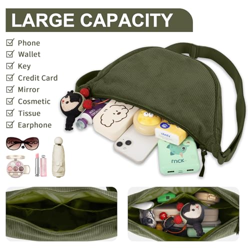 Image of Nylon Crescent Crossbody Bag for Women Purses Trendy Men,Small Travel Sling Bag Hobo