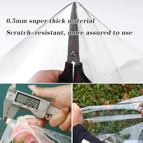 Bâche transparente en PVC avec œillets | Bâche de 2,7x3,7m étanche et robuste pour extérieur - 5
