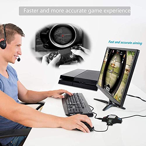 Adapter KX Tastatur und Maus Konverter USB Gaming Tastaturmauskonverter für Nintendo Switch/Xbox One / PS4 / PS3 Konsolen Plug & Play