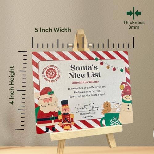 tinydabba Wooden Christmas Sign Plaque with Easel Stand by tinydabba - 4