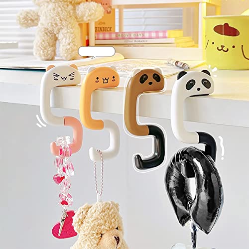 Aredenua 4 Pcs Handbag Hook Hanger, Holds Up To 30Lb, Purse Hook For Desk, Under Table Bar Handbag Hanger, Stylish Purse Holder Car Hooks #TOP3